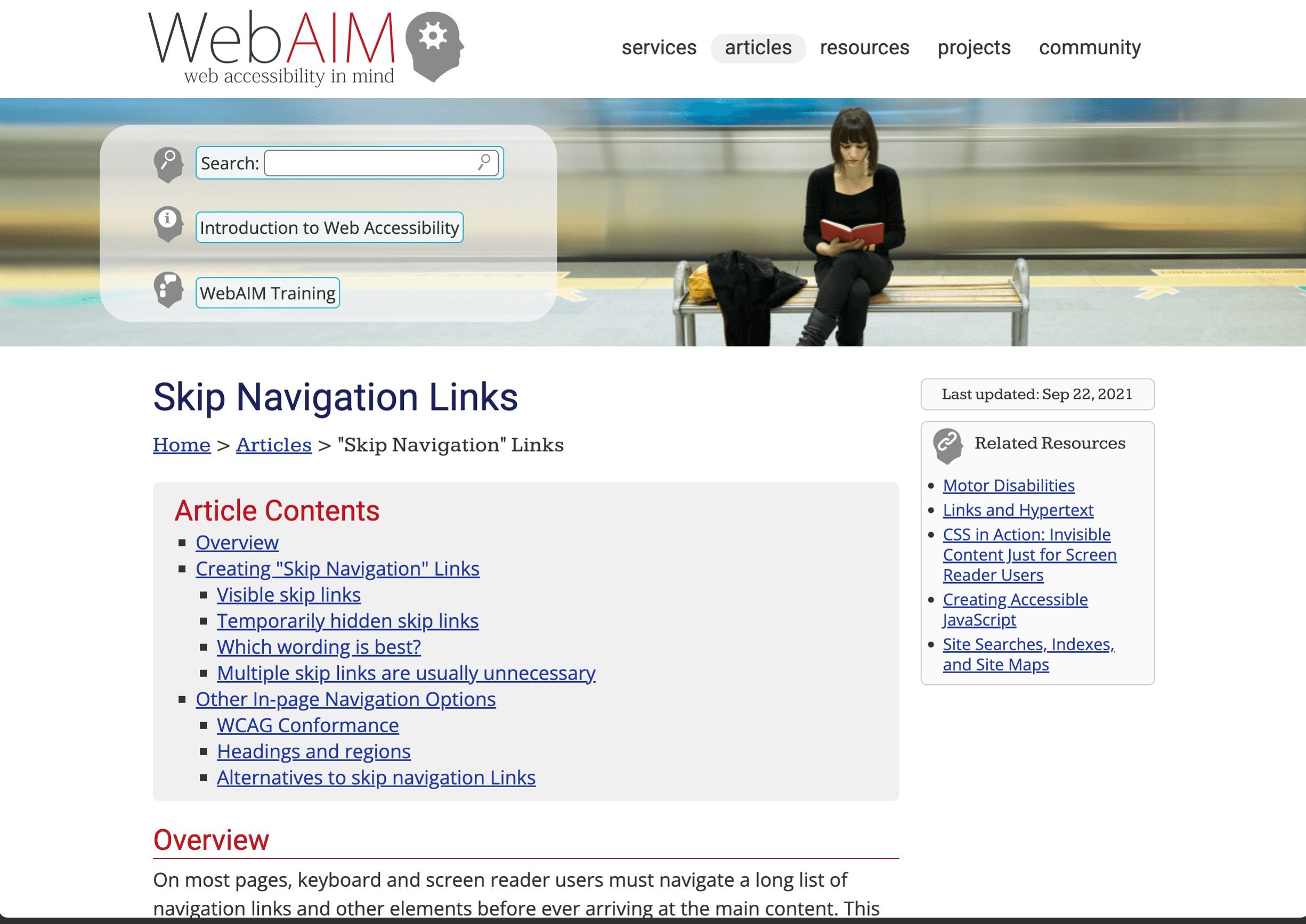 WebAIM guide to skip-navigation links