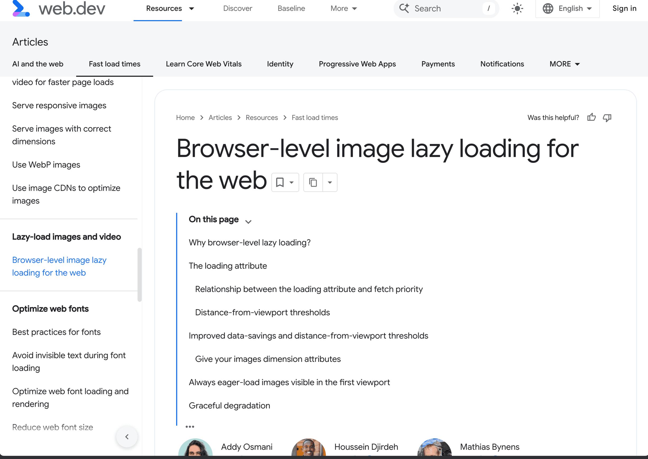 web.dev guide to browser-level image lazy loading